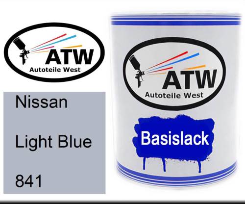 Nissan, Light Blue, 841: 1L Lackdose, von ATW Autoteile West.